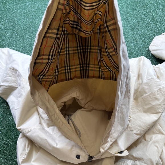 Vintage 90s Burberry Coat Jacket Men's Size XL Brown Hooded - Picture 13 of 13